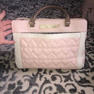 Betsy Johnson baby pink large purse (never wore it EVER)